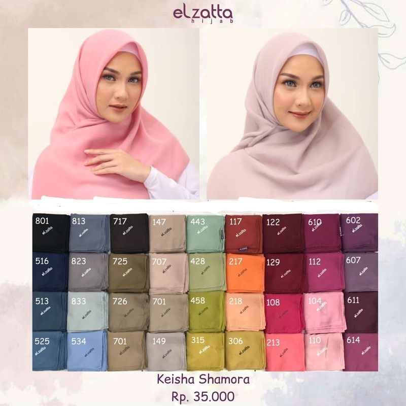 ELZATTA-KEISHA SHAMORA/JILBAB POLOS SEGI EMPAT