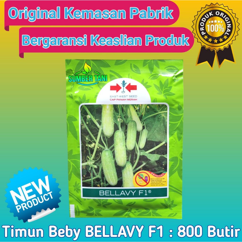 

Benih Timun Baby Tahan Virus BELLAVY F1 : 800 Butir / 20gr | Mentimun Lalap Bellavi F1