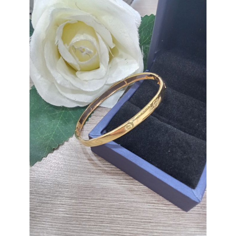 Gelang Cartier Gold Perak 925 Asli