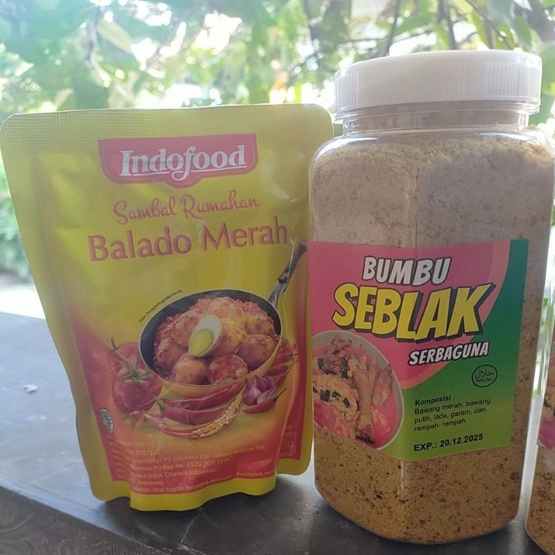 

paket bumbu seblak rasa ayam bawang/ soto450g&sambal Indofood 200g
