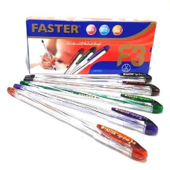 

KI3 12pcs Pulpen Pen Pena Bolpen Faster F3 5mm