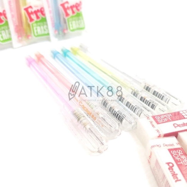 

Super Pensil Mekanik Pentel Caplet 5 isi 2 Free Eraser