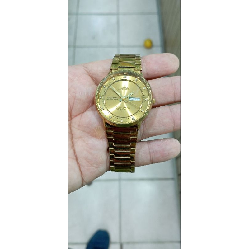 mido chronometer quartz jam pria vintage stenlis steel