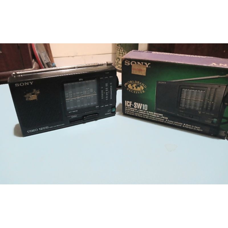 Radio Portabel SONY ICF SW 10 Barang Tahun 90an Antik Langkah Jadul Nyala Normal