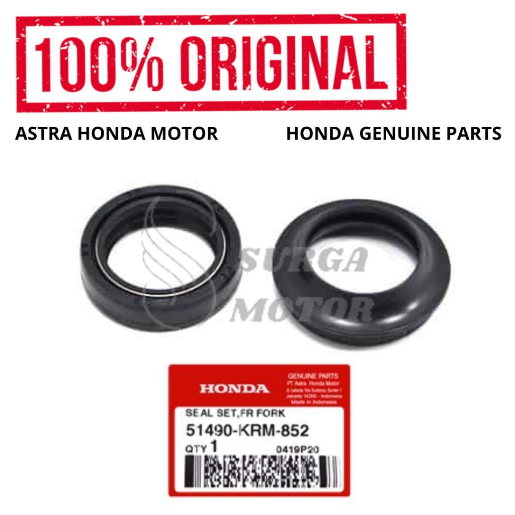 Oil Dust Seal Shock Depan ADV150 PCX125 PCX150 PCX160 Megapro CB150 Verza CBR150 Supra Original Hond