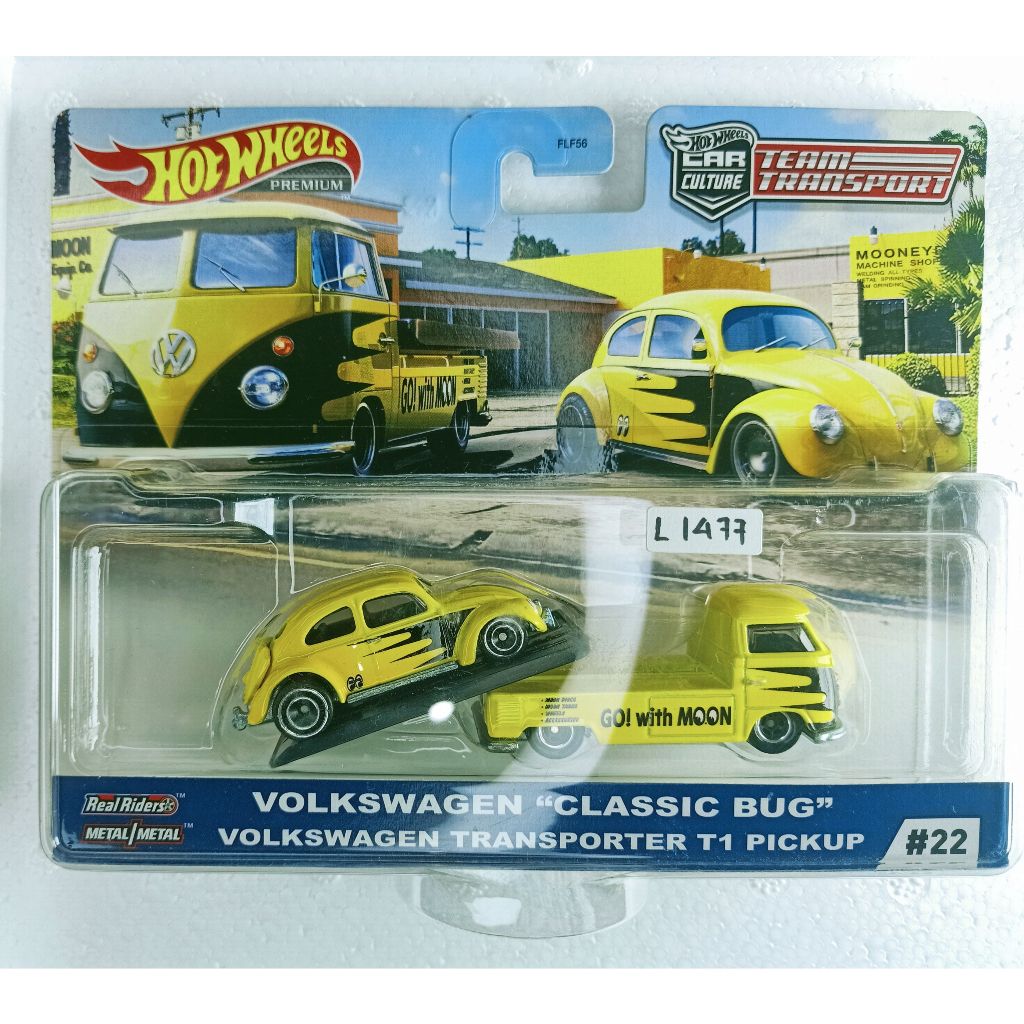 Hot Wheels Team Transport Volkswagen Classic Bug & Volkswagen Transporter T1 Pickup