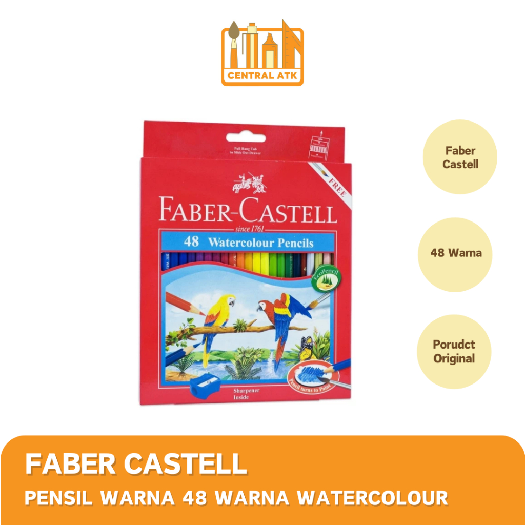

COLOUR PENCIL / PENSIL WARNA FABER CASTELL 48 WARNA WATERCOLOUR