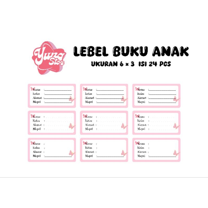 

stiker Lebel buku anak estetik custom isi 24 pcs | stiker Lebel buku murah | Lebel buku mata pelajaran | stiker Lebel buku ukuran 6×3 cm | alat tulis | stationary lucu |