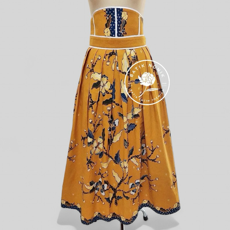 BATIK NONIK high waisted skirt rok panjang batik tulis cirebonan