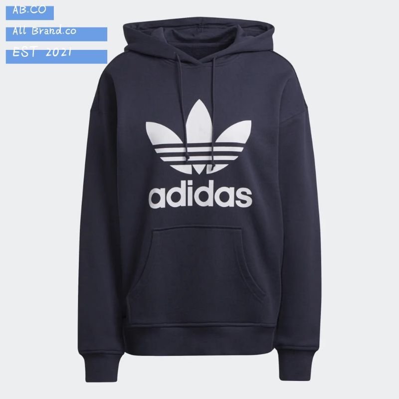 Hoodie Adidas Original Hoodie Trefoil Navy Full Tag Label Unisex / Adidas Hoodie Original