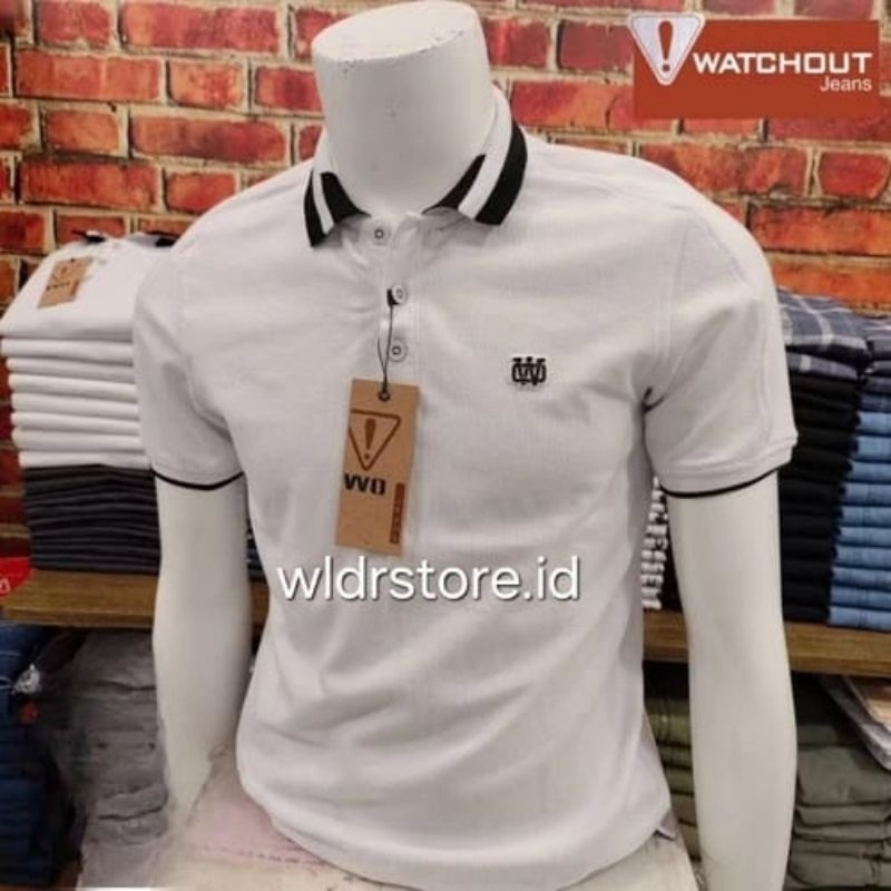 WATCHOUT JEANS ORIGINAL kaos wangki pria lengan pendek JK500430002 WHITE
