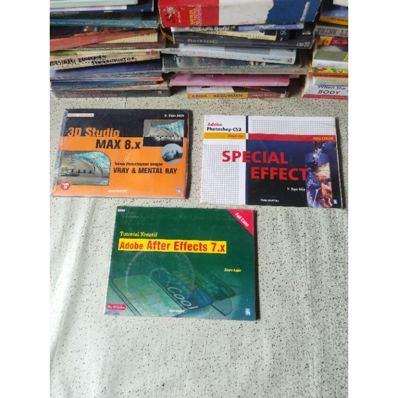 Buku Varian Komputer Arsitek; 3D Studio MAX 8.X, Adobe Photoshop CS2 SPECIAL EFFECT, Tutorial Kreati