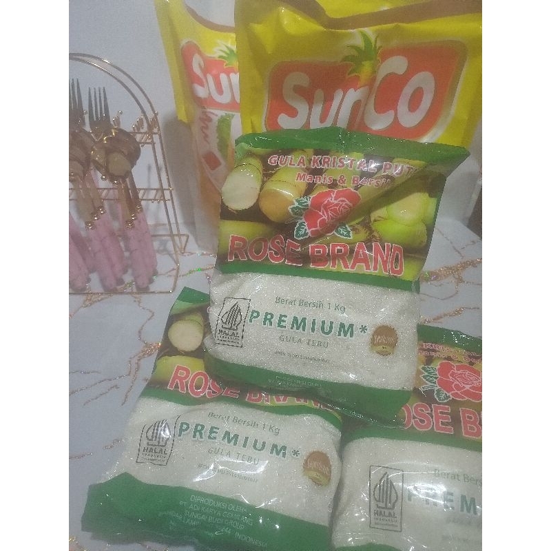 

Prom gula pasir Rose brand Hijau premium 1kg free bublewrab