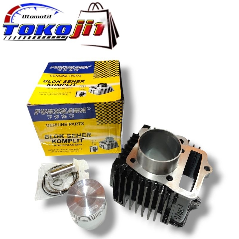 BLOK SEHER SET PISTON GRAND SUPRA 100 ORIGINAL FUKUKAWA