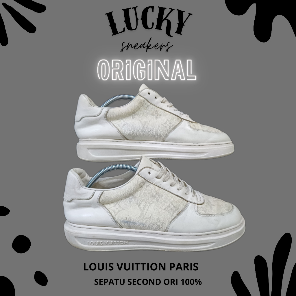 Sepatu Ori Second Louis Vuitton PARIS Warna Putih BY Lucky Sneakersz