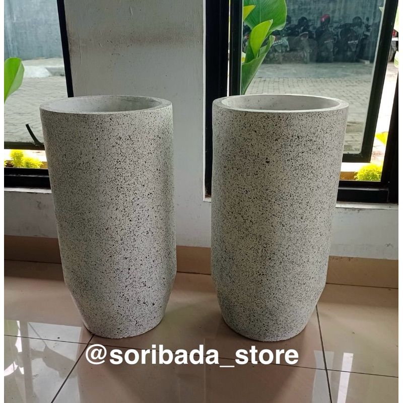 Pot Bunga Kapsul Tinggi | Pot Bunga Kapsul | Pot Bunga Batu | Pot Bunga Estetik | Pot Bunga Unik | P