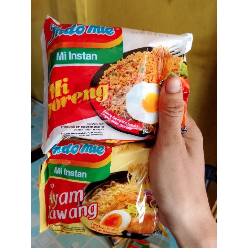 

5 Bks indomie Goreng +5 Bks indomie Ayam Bawang Kuah