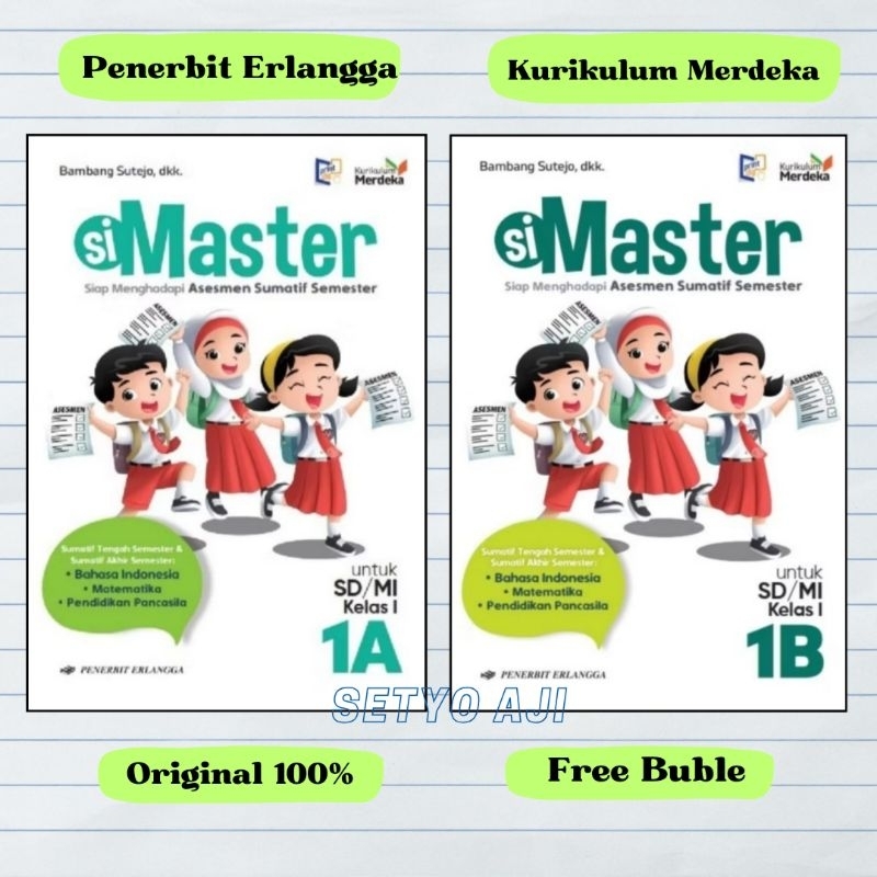 Simaster untuk SD/Mi Kelas 1a 1b Kurikulum Merdeka Penerbit Erlangga