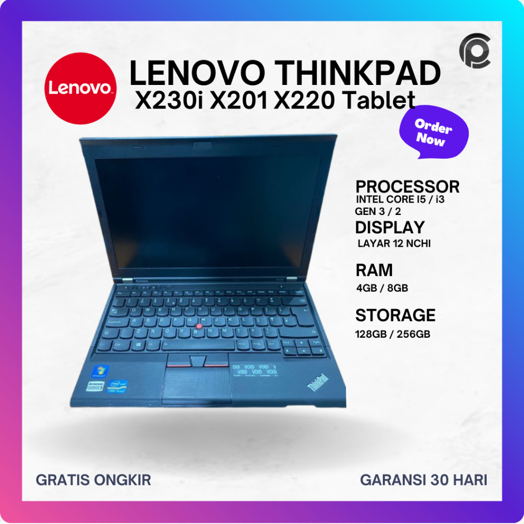 Lenovo Thinkpad X230i X201 X220 Tablet Laptop second murah anak sekolah bergaransi