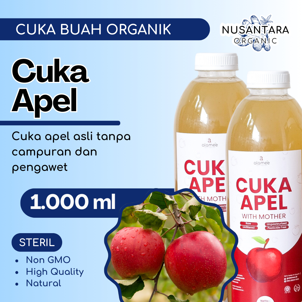 

Alamee Apple Cider Vinegar With Mother Cuka Apel Minuman Diet Detoks Sari Buah 1000ml