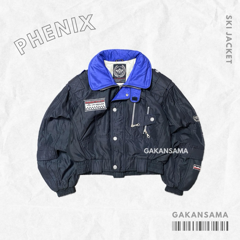 JAKET VINTAGE RACING TEAM PHENIX HITAM