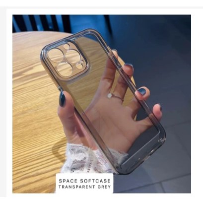 [ Xiaomi Redmi a3/redmi a2/redmi a1/redmi 9/redmi 9a/redmi 9c ] Space Grey Transparan Soft Case TPU 