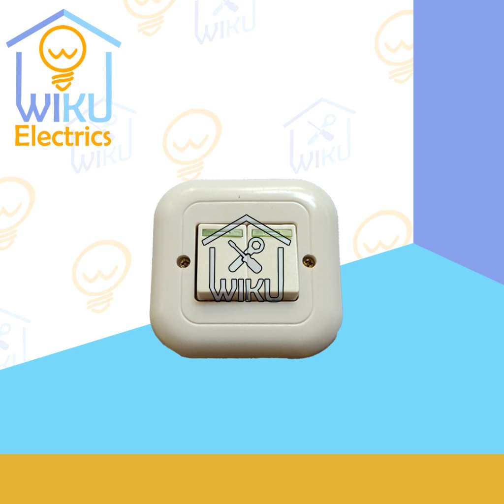 WiKu Saklar Lampu Seri Double Engkel IB Inbow Tempel Lampu Led Rumah Toko