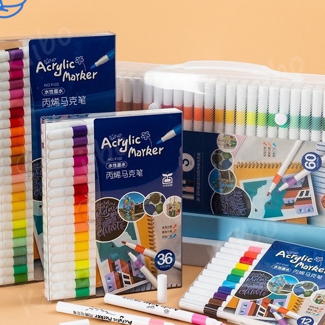 

Ekstra Pen Akrilik Marker Warna Cepat Kering Tahan Air Spidol Acrylic Painter Menggambar Kreativitas Seni Edukasi Anak