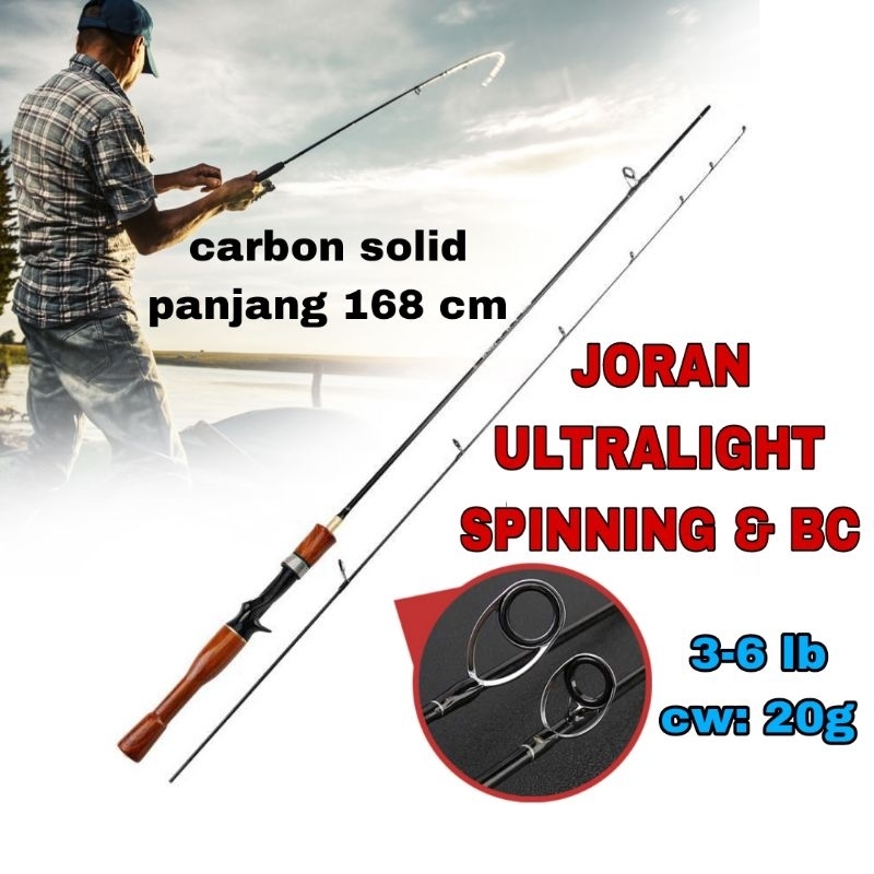 OBei JORAN CASTING SPINNING ULTRALIHGT 168cm 2-6Lb JORAN PANCING UL JORAN SPINNING JORAN SAMBUNG 2 J