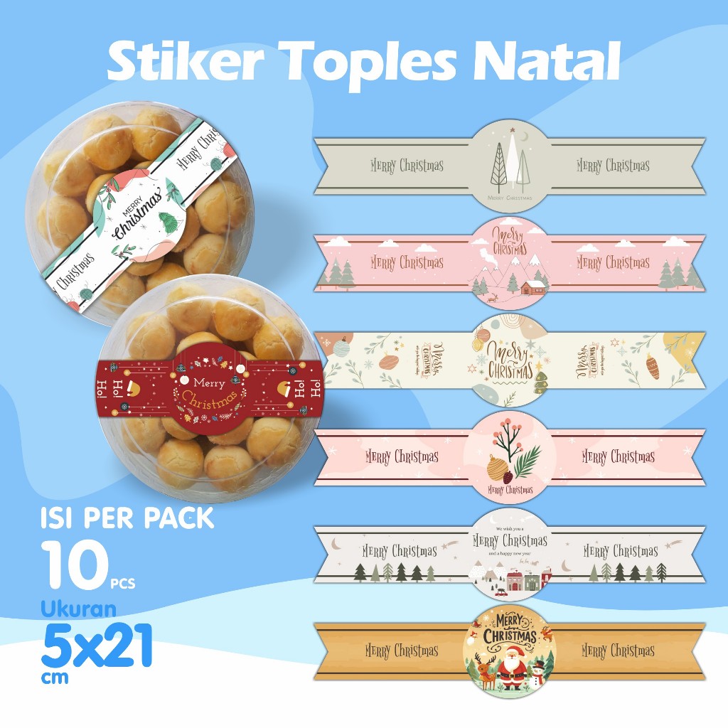 

Sticker hampers toples natal - stiker christmass - stiker toples natal