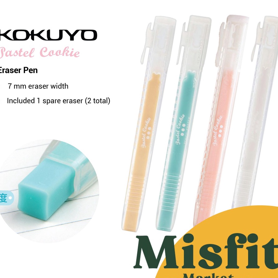 

KP8 Kokuyo Pastel Cookie Eraser Pen Penghapus Pensil lucu Anak Sekolah