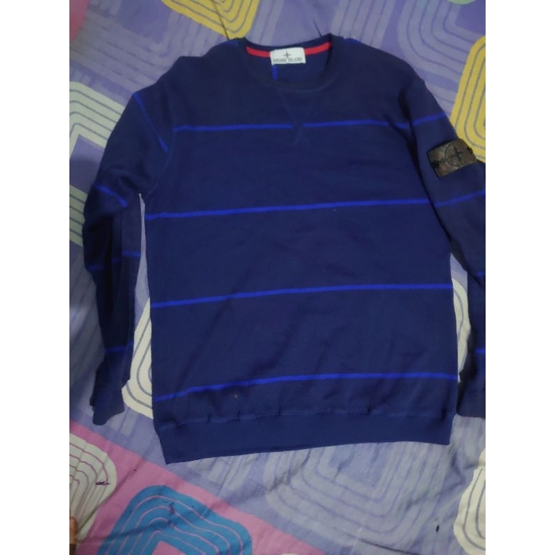 Stone-Island Knit Sweater Reflective Badge