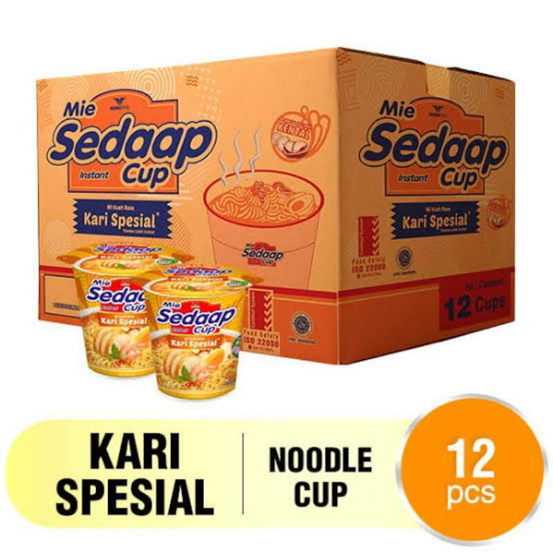 

Mie Sedaap Cup Mi Kuah Rasa Kari Spesial (1 dus/12 cups)