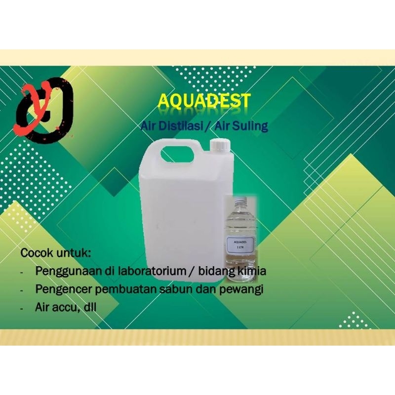 

Aquadest / Air Distilasi / Air Suling / Air Murni, 1 & 5 LT