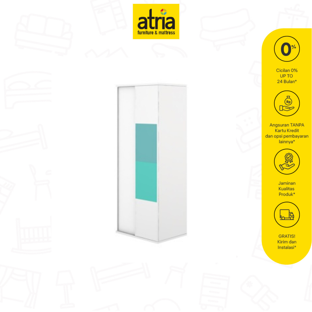 Atria Callison Lemari Anak Minimalis Green White