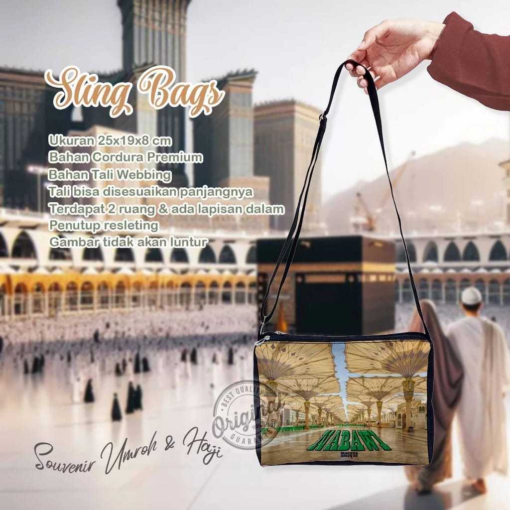 tas selempang bahu wanita souvenir haji dan umroh