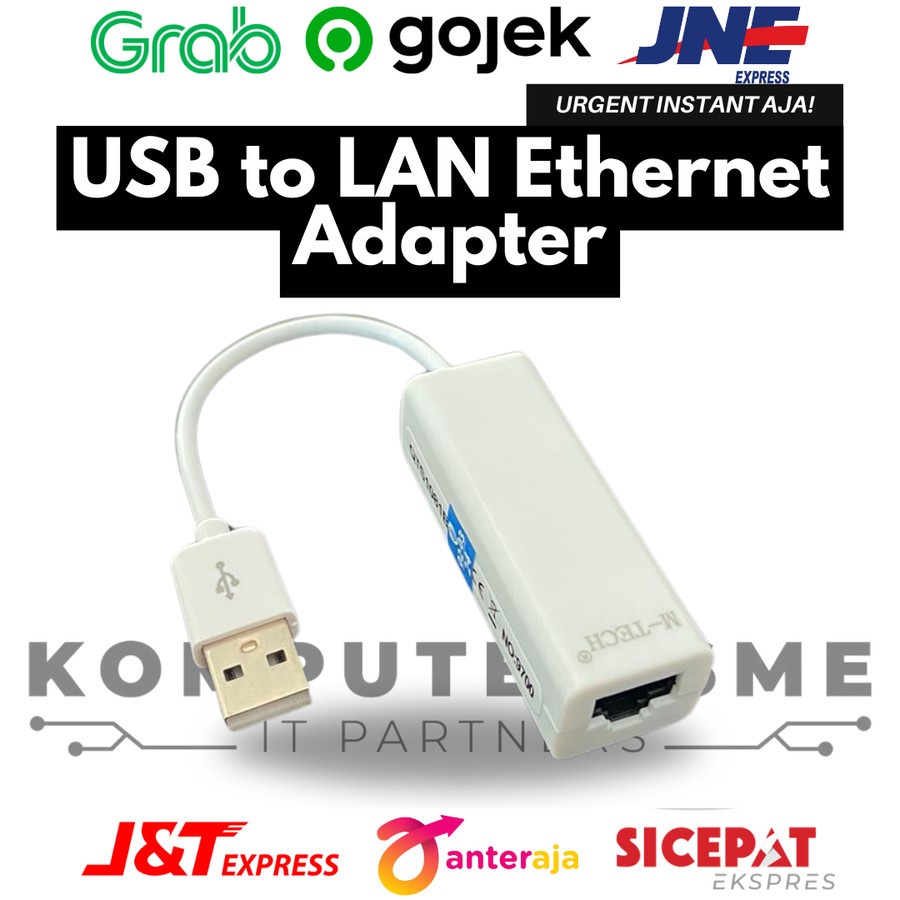 USB LAN RJ45 Converter Adaptor Adapter Konektor Kabel to Ethernet RJ45
