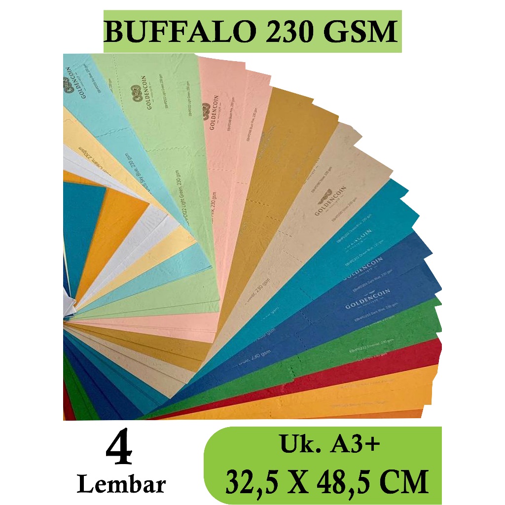 

BUFFALO PINDO 230 GSM UKURAN A3+ ( 32,5 X 48,5 CM ) 4 LEMBAR