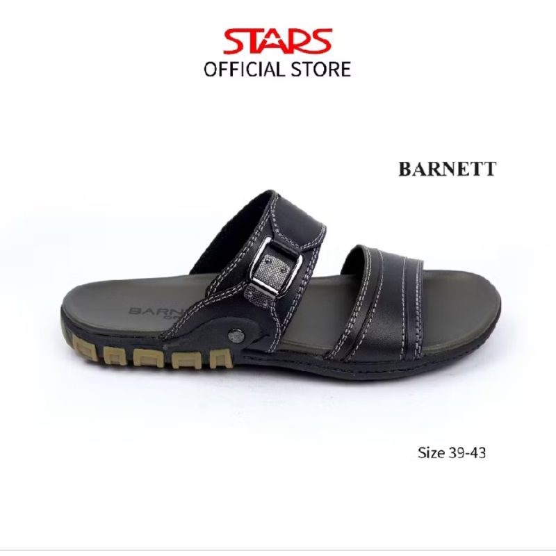 BARNET sandal selop pria dewasa remaja laki laki Reno 25 hitam