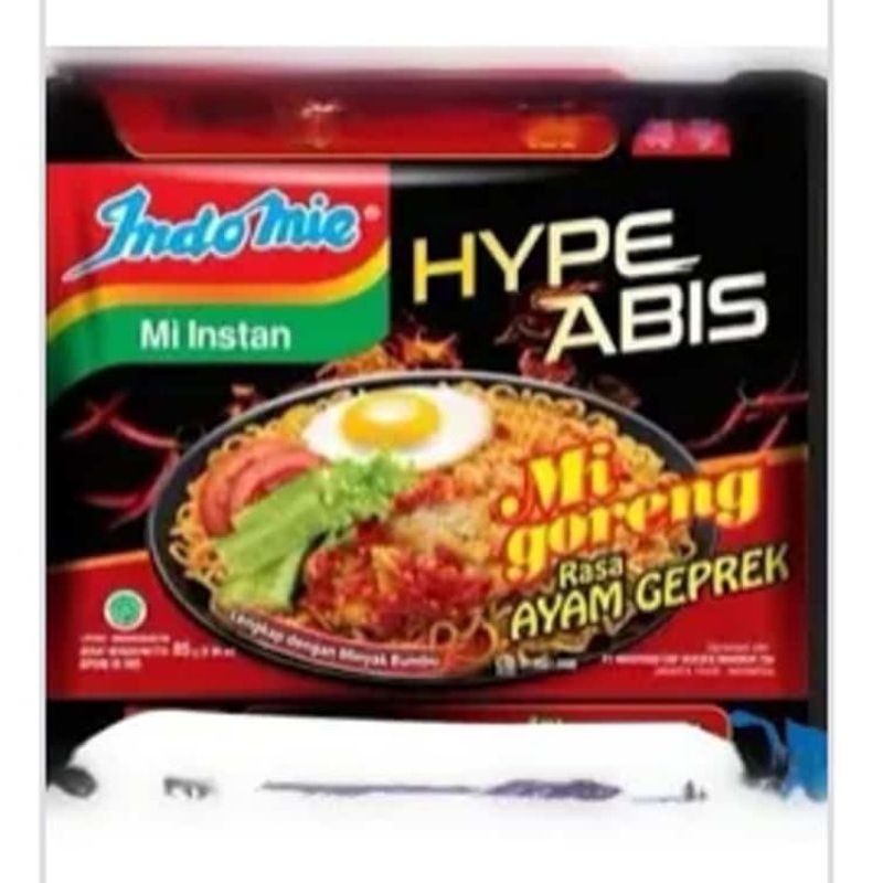 

mi goreng ayam geprek isi 5 pis