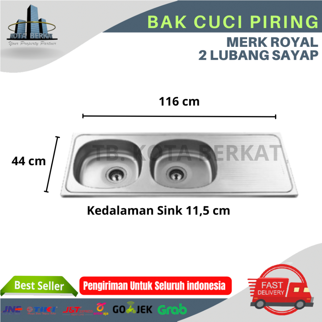 BAK CUCI PIRING WASTAFEL/ BCP/ KITCHEN SINK ROYAL SB 22