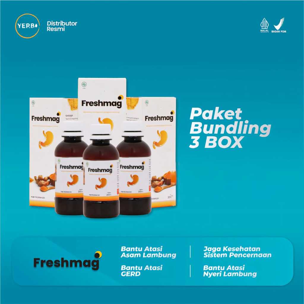 

Paket 3 Box Freshmag – Lambung Sehat, Dalam Hitungan Jam Mengatasi Permasalahan Asam Lambung Mengatasi GERD Mengatasi Infeksi Lambung Memperlancar Pencernaan dan Sirkulasi Darah Obat Lambung Obat Pencernaan Obat Racun Obat Nafsu Makan