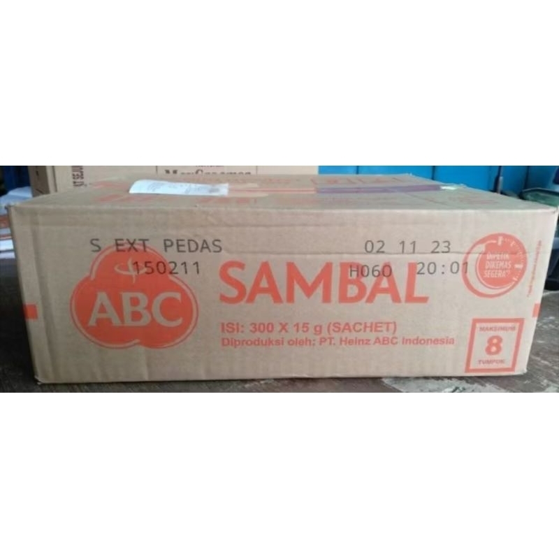 

Sambal Asli ABC Sachet 1 Dus isi 300 Sachet