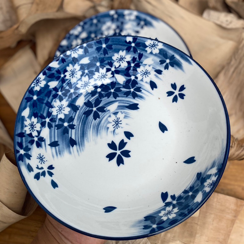 Porcelain Plate Hokita d17,5cm (1pcs)/ Piring Keramik Sakura Hokita