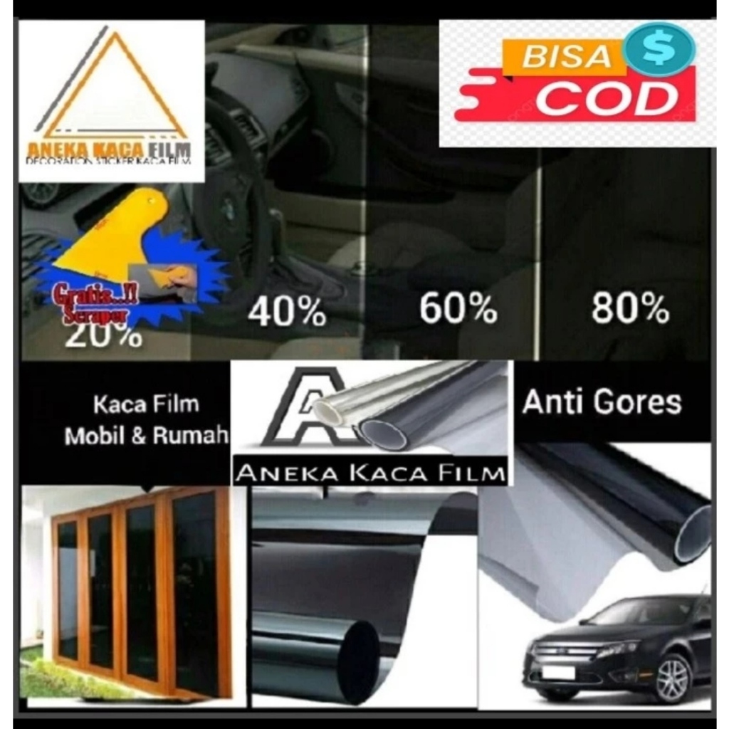 stiker kaca film riben hitam 40% 60% 80%//kaca film riben hitam//stiker kaca film riben hitam