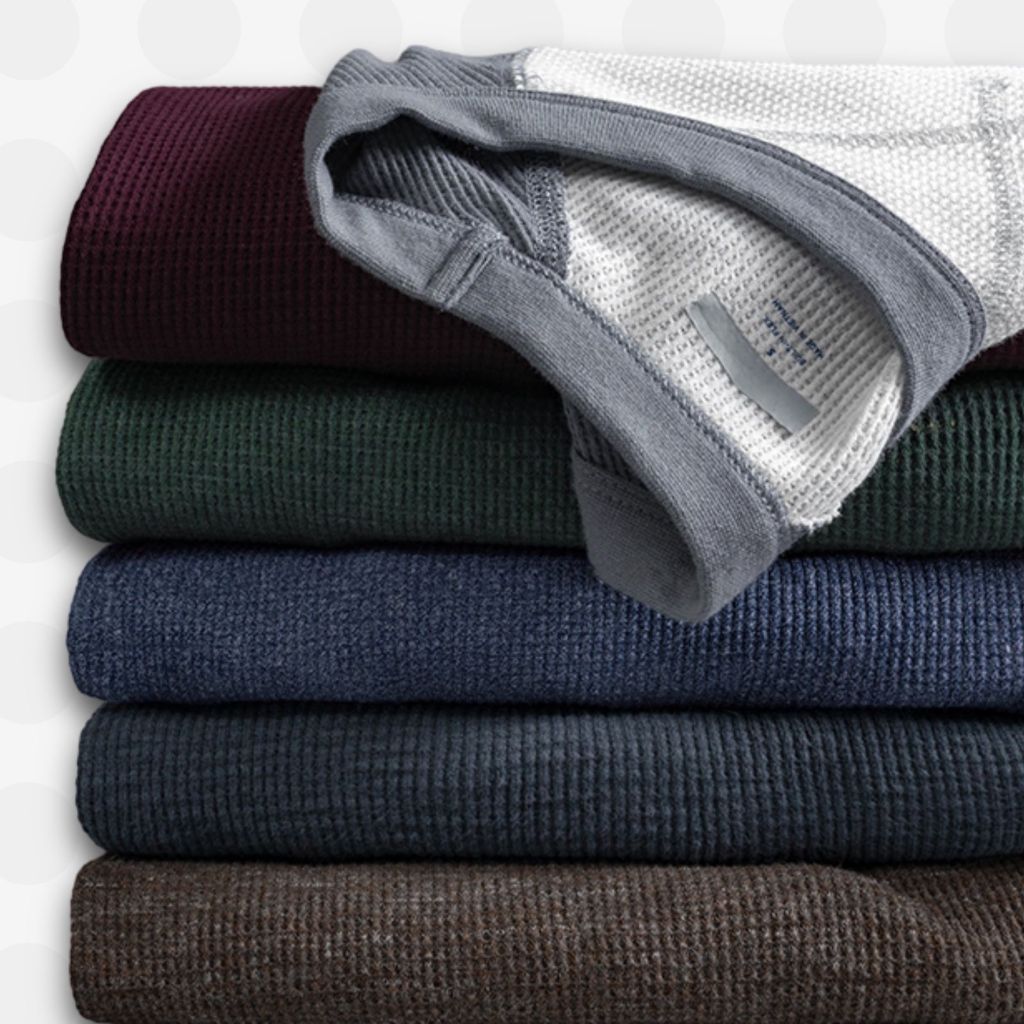 Kaos Pria Lengan Panjang Thermal Knit