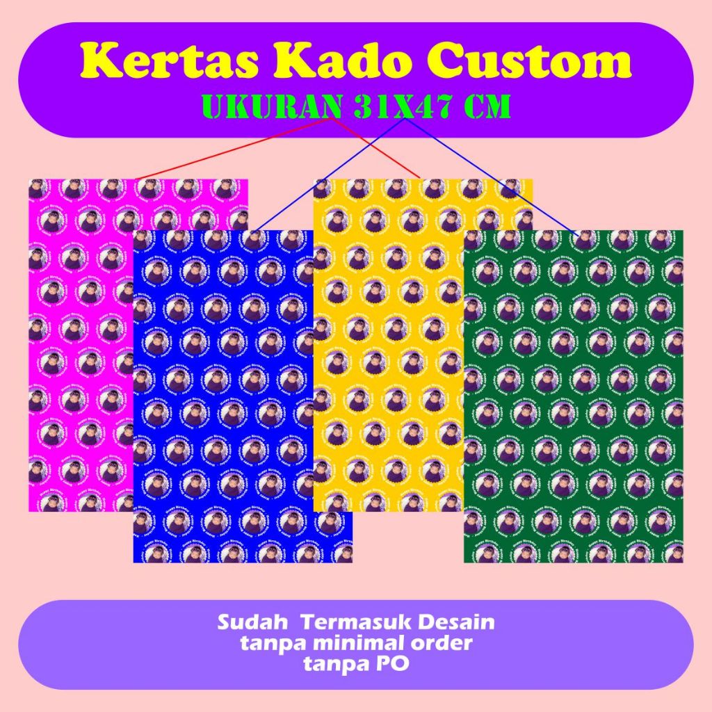 

Kertas Kado Custom Poto Artpaper 120gsm