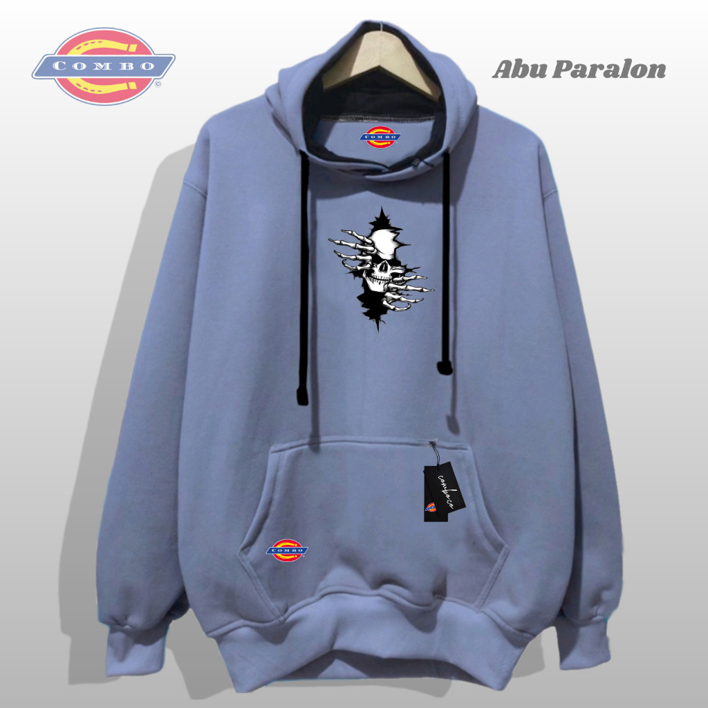 Hoodie Sweater Pria Wanita Distro Warna Abu Paralon Hodi Murah Jaket Tebal Authentic Terbaru 2024 Ke