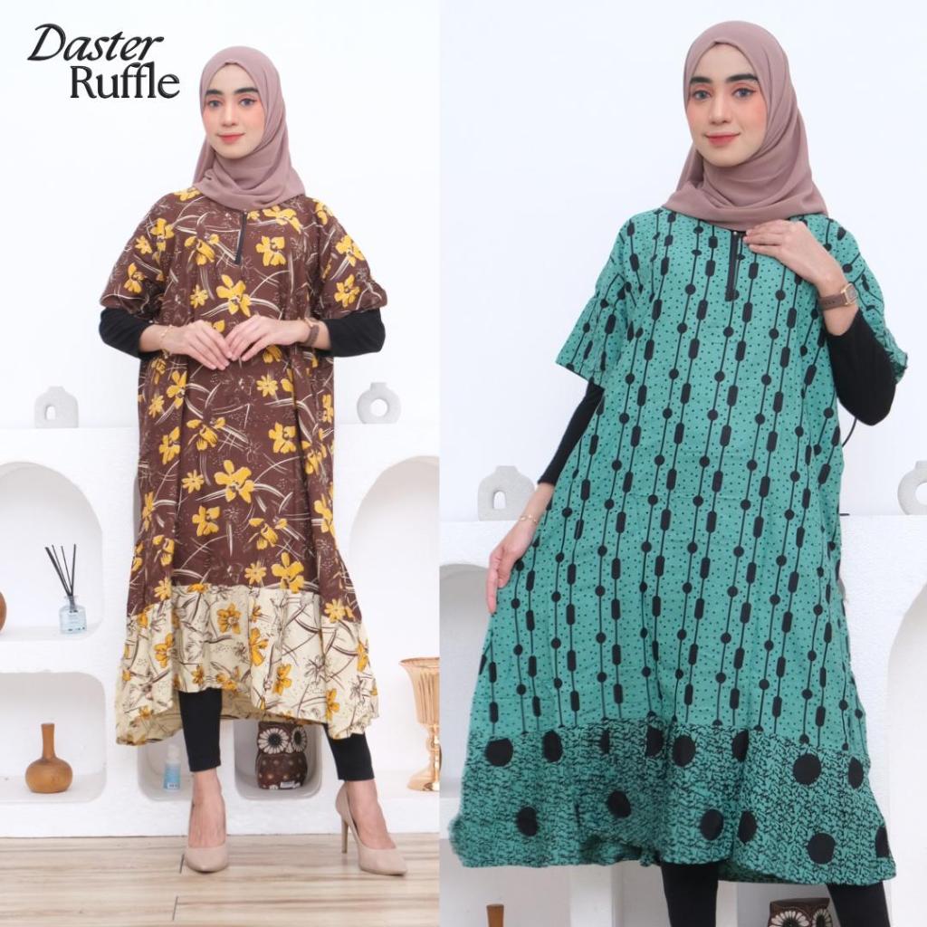 Batik JF Grosir| Daster Ruffle Jumbo Premium Kain| Daster Ruffle Jumbo Premium| Daster Rempel Jumbo