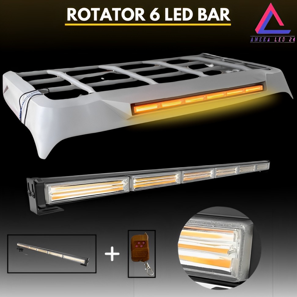 Lampu Rotator Lampu Led Bar Lampu Untuk Atap Mobil Bus Truk 9-36V Free Remote